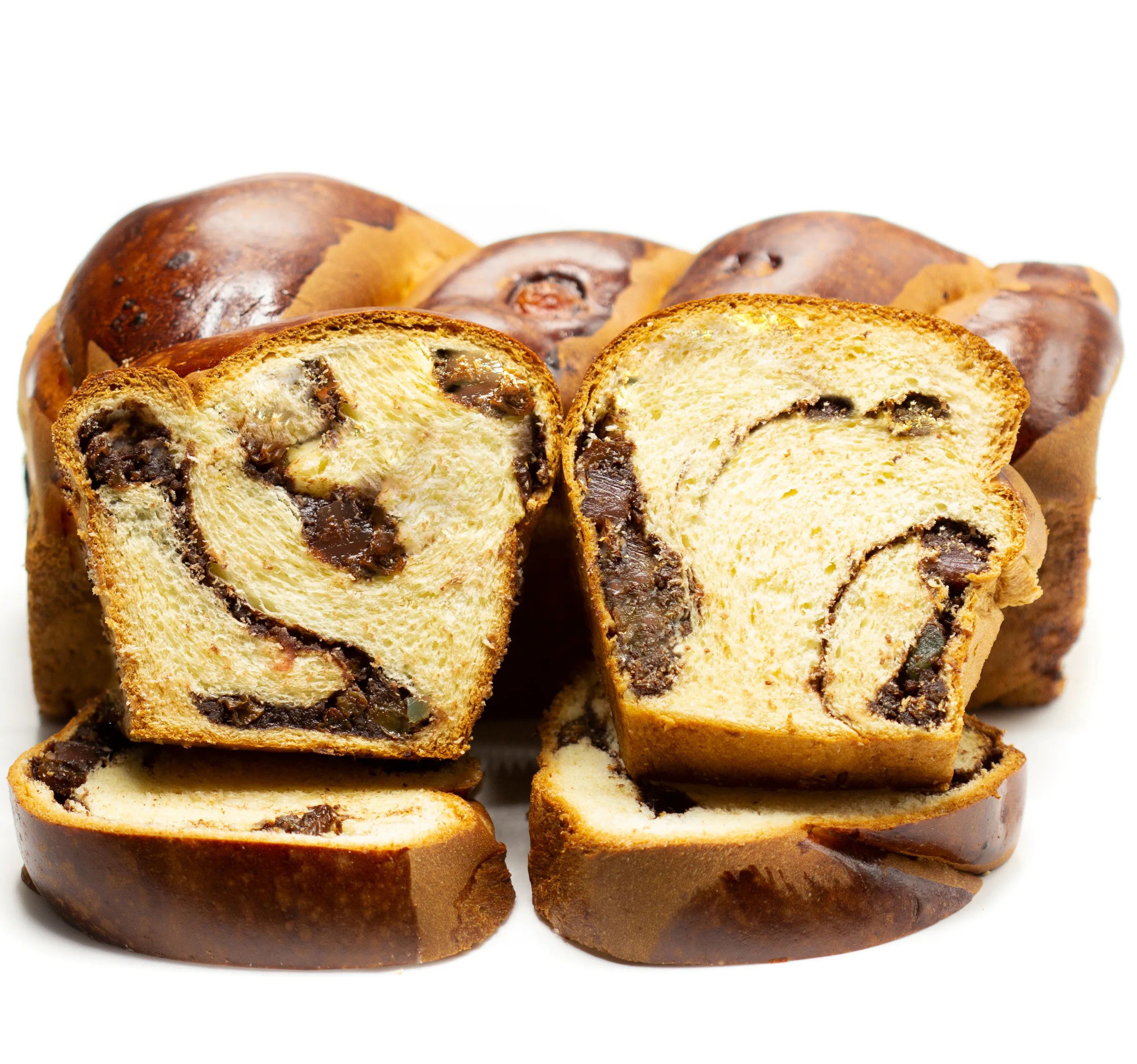 Cozonac "NASA " cu umplutură de ciocolată, nucă, rahat, stafide - 800gr